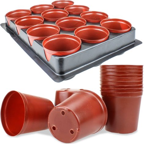 GARDENLINE SET MIT 12 TÖPFEN + UNTERTASSE EDA3083