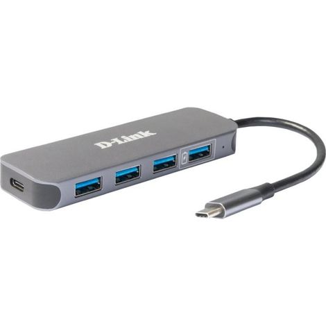 Hub Multiport USB-C® (USB 3.1) D-Link DUB-2340 4 ports gris (1/2)