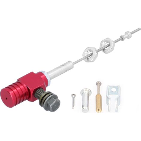 Cylindre Maître d'Embrayage Hydraulique M10x1,25mm en Alliage d'Aluminium pour Moto, Quad, Dirt Bike - Rouge (1/5)