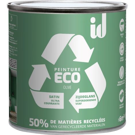 PEINTURE ECO RESPECTUEUSE  SATIN OLIVE 500ML - ID Paris (1/2)