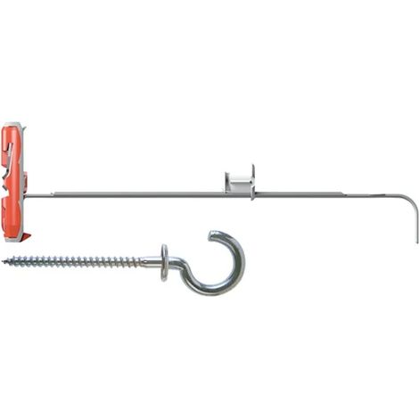 Fischer 544478 Duotec 10 H - Lot de 25 chevilles pour placoplatre, avec crochet, fixation a ancre pour charges elevees sur panneaux et plaques, trou 10 mm (1/3)