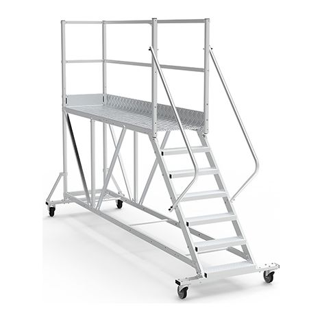 Plateforme roulante 7 marches - Hauteur max. de travail 3.40m - PTF2507D-RS