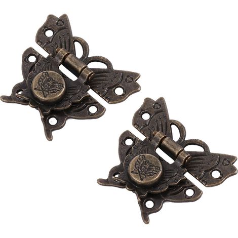 Loquet de boîte en bois antique style vintage, 2 pièces (1/5)