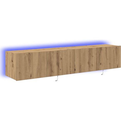 Maison Exclusive - Mobile TV da parete 2 pcs Rovere artigianale 80 x 35 x 31 cm