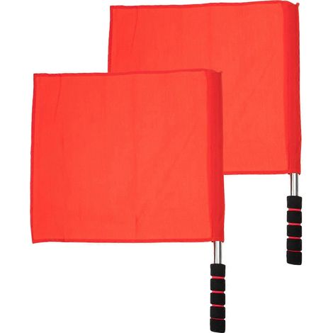 Drapeaux rouges d'arbitre/de signalisation routière, pour usage extérieur, lot de 10 (1/5)