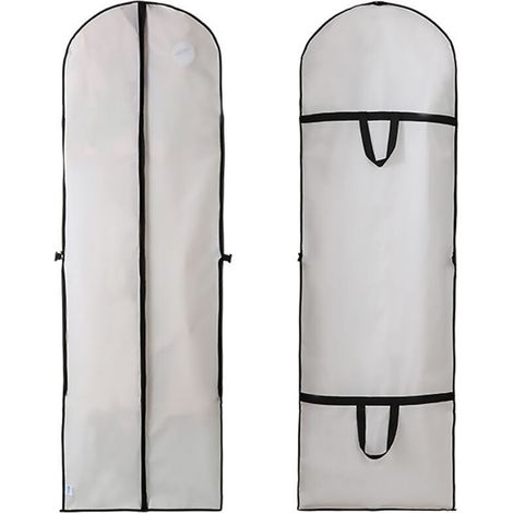 Housses de Vêtements Long, Housse de rangement anti-poussière de 180 cm pour Robe de mariée soirée, Housse pour Costume, Penderie Protection Pliable,-60180cm