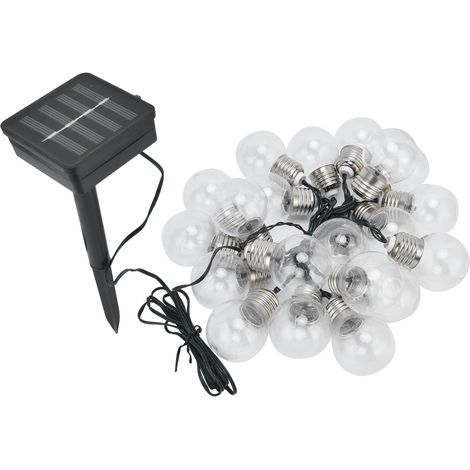 20 LED G50 Solar-Lichterkette, wasserdichte Außenbeleuchtung für Garten, Hochzeit, Party, Villa, Rasen, weiße Dekoration (1/5)