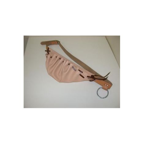 Tablier de protection en cuir basane avec anneau porte marteau – 2 poches – Pour couvreur professionnel – Résistant aux intempéries – Sassi
