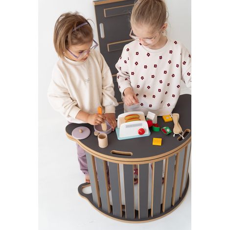 Dessus pour fauteuil à bascule Montessori L - gris (1/5)