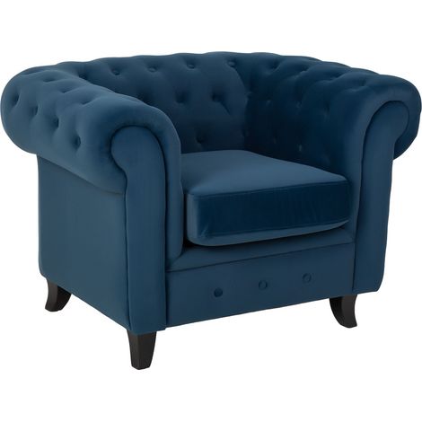 Sillón azul marino 110x81x77h cm (1/5)