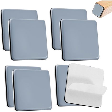 8 Pièces Patins Autocollants Carré 50x50mm PTFE Patins Glisseurs (1/5)