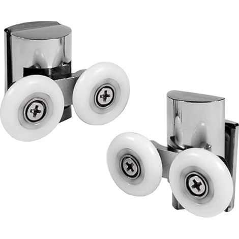 2 Pièces Vasemele Roulette de Douche 23mm Roulettes Haut et Bas pour Porte de Douche Roulettes