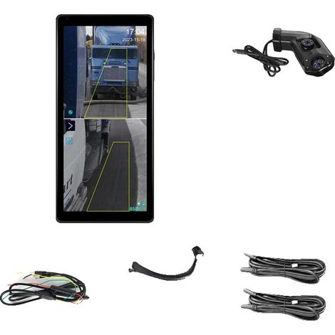Monitor per auto, schermo HD, sistema a doppia telecamera, angolo cieco sinistro (1/2)