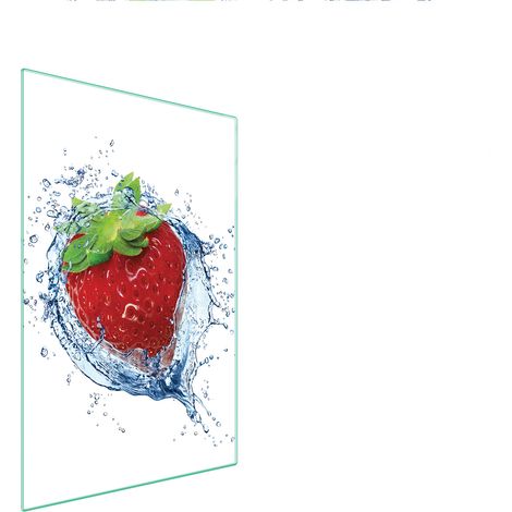 TAGLIERE IN VETRO 35x52 FRAGOLA (1/5)