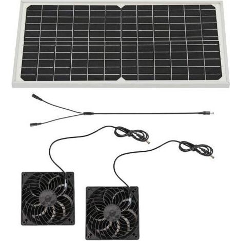 16W Monokristallines Silizium-Solarpanel-Lüfterset für Haustiere, Hühnerställe und Gewächshäuser (1/5)
