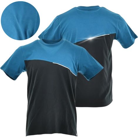 Chemise de travail réfléchissante en coton pour homme BHP Noir Bleu marine Comfort Plus Petrol T-shirt 1-17-620-80-25-M (1/5)