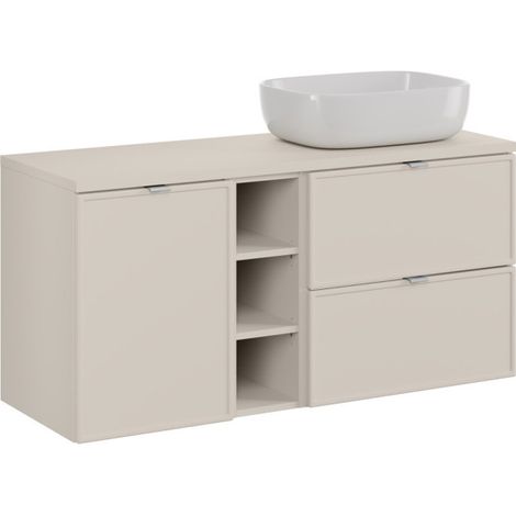 Meuble vasque à poser 120 cm + 3 éléments - Sublima Cashmere - Livraison gratuite