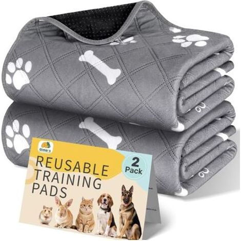 Tapis Éducateur pour Chien Lavable Réutilisable, Lot de 2 (100×70cm), Tapis Ultra Absorbant Anti-Fuites et Antidérapant, Convient aux Chiens, Chats, Cochons d'Inde et Lapins (1/5)