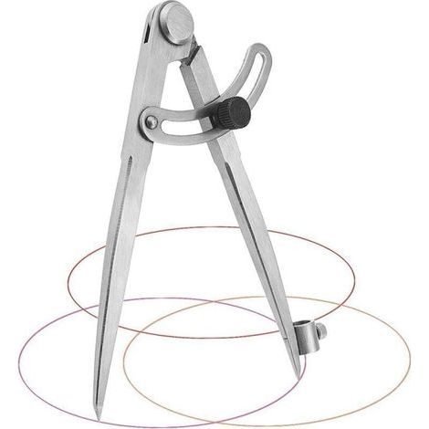 Compas Menuisier 20 cm Compas Menuisier Professionnel en Acier au carbone Compas Grand Diamètre pour Cercles de Dessin, Menuiserie, Travail Du Métal et Travail Du Cuir (1/4)