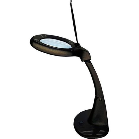 Lampada LED Professionale con Lente Ingrandimento 3x/12x, 4w Nero