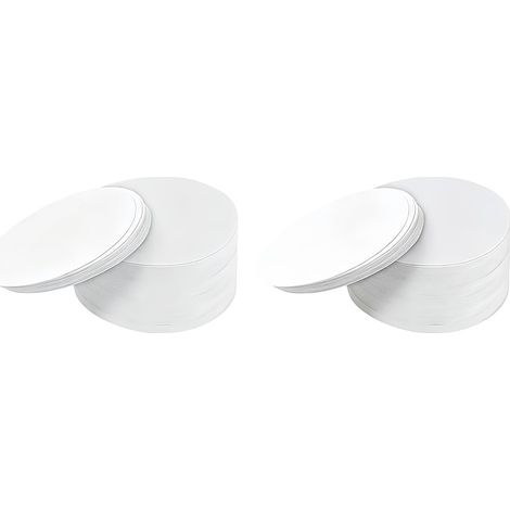 Lot de 400 filtres à café ronds en papier pour cafetière à moka et machine à expresso Blanc 58 mm (1/5)