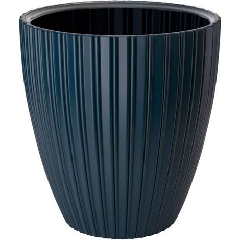 Vaso di fiori - GARDEN ID - Elegante - 40 x 42 cm - Per giardini, balconi o interni - Blu petrolio (1/4)