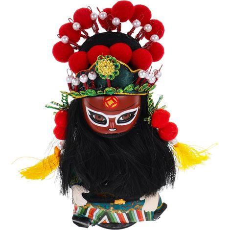 2pièces Poupée Kimono Traditionnel Asiatique Décoration Orientale Figurine Vintage Ornement Chinois Petit Visage (1/5)