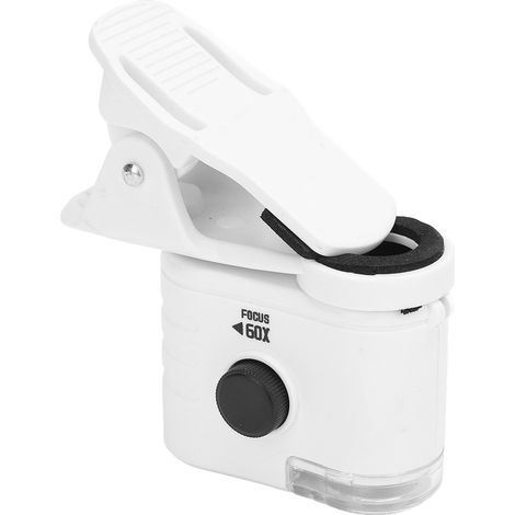 Microscope de poche, cadre en plastique, lentille optique HD, mise au point réglable, mini microscope portable (1/5)