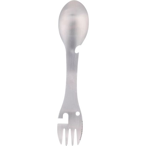 Tragbares 5-in-1-Besteckset mit Löffel und Gabel, Dosenöffner und Säge für Camping und Picknicks