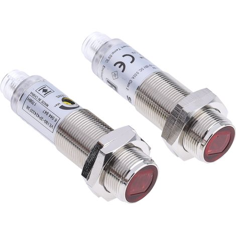 Capteur photoélectrique Faisceau direct (émetteur) RS PRO, 28 m, Cylindrique, IP67 ( Prix pour 1 ) (1/3)