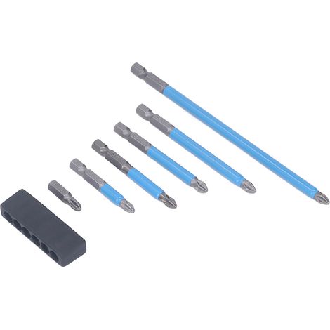 Jeu de 6 embouts tournevis magnétiques S2 antidérapants, pour perceuse électrique, pneumatique et visseuse sans fil, accessoires de vissage professionnels. (1/5)