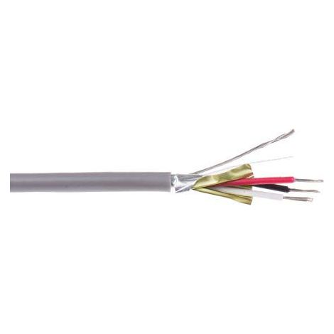 Câble multiconducteur Blindé RS PRO 300 V, 3 x 0,22 mm², 24 AWG, gaine Chlorure de polyvinyle PVC Gris, , 500m ( Prix pour Bobine de 500 Mètres )
