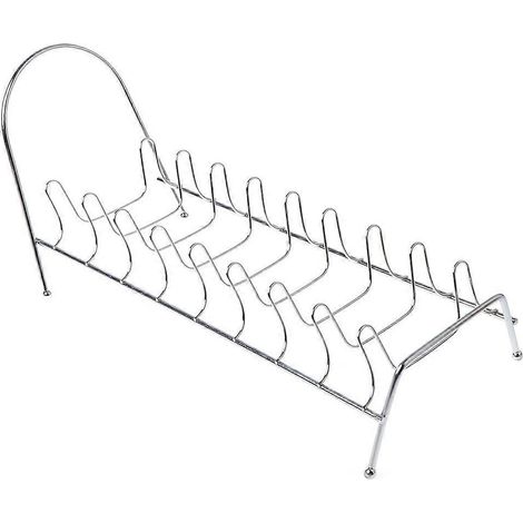 Kitchen Stainless Steel Vertical Dish Bowl Drying Rack Drain Storage Holder (1/4)