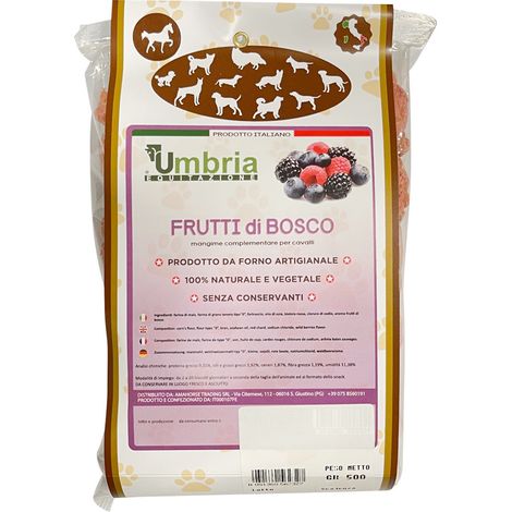 UMBRIA EQUITAZIONE Biscotti frutti di bosco (500 gr) CAVALLO (1/3)