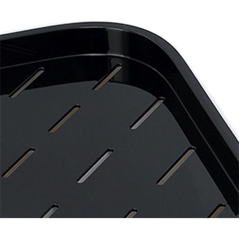 Sans perçage étagère de douche d'angle noir classique, support mural pour salle de bain, rangement de toilette, étagère unique pour lavabo, accessoire de salle de bain. (1/5)