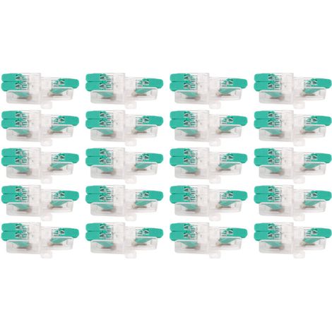 Connecteur D'épissure de Fil 10-20AWG, Ensemble de 20 Pièces, Connecteur Rapide à Levier 1 Entrée 2 Sorties avec Trous Filetés, pour Fils Souples et Durs, Conducteur en Cuivre (1/5)