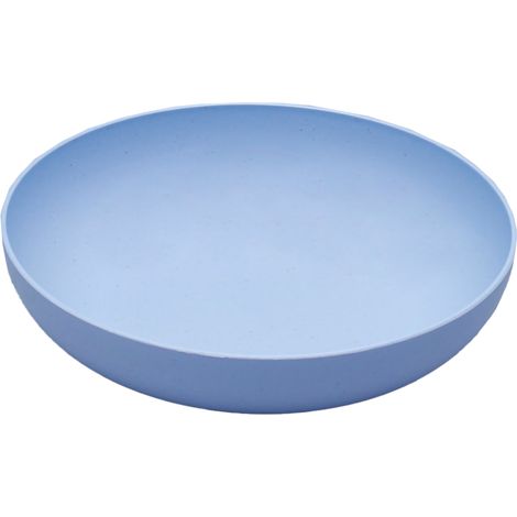 1 assiette plate ronde en paille de blé, bleue, 14,5 cm, profondeur 3 cm, pour fruits et sauces (1/5)