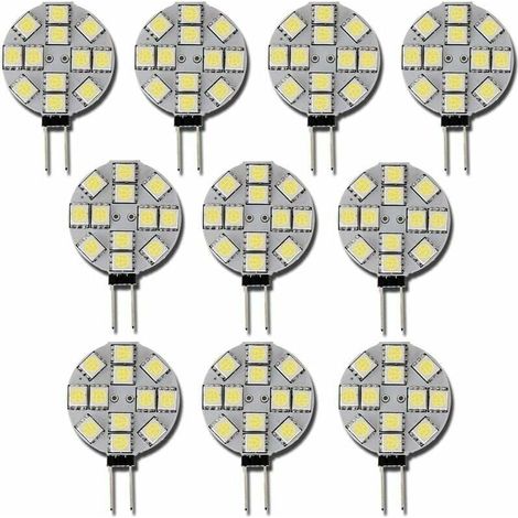 Lampadina LED KZQ 10x G4 DC 12V non dimmerabile, luce bianca 6000K, sostituzione della lampada alogena da 20W per cucina, camper, roulotte, barca (1/4)