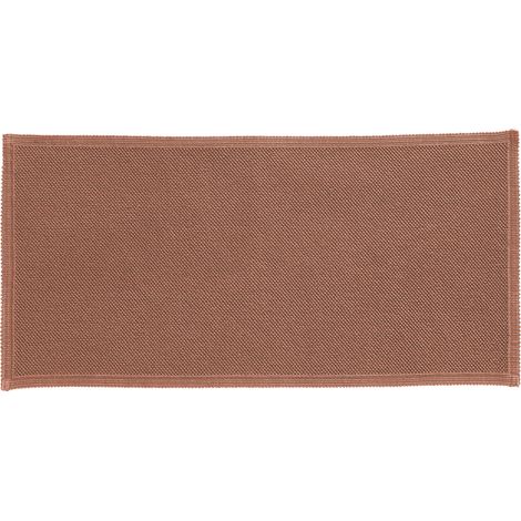 VIVARAISE - Tapis de bain Vivaraise - Série Etia en coton 100%, couleur marron (Cacao), 54 x 110 cm (1/3)