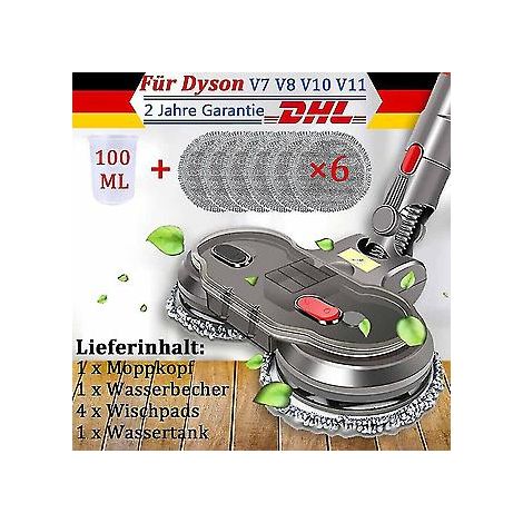 Wischmopp-Aufsatz, Wischmoppkopf mit abnehmbarem Wassertank, waschbarer Mopp, 100 % neu (1/5)