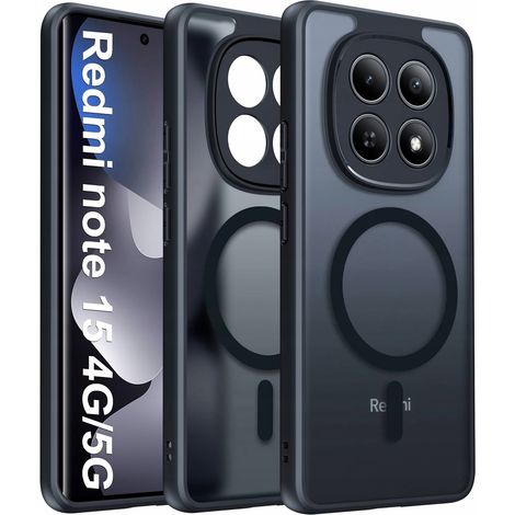 Funda MAGSAFE, negro mate, para Xiaomi Redmi Note 15 4G / 5G. (1/5)