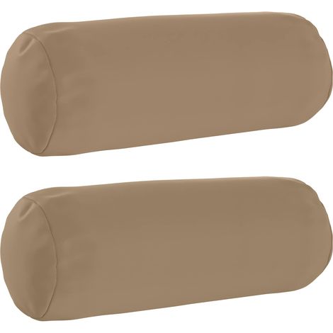Federa 2 pz HEERLEN Tortora Ø 15 x 40 cm Poliestere vidaXL (1/5)