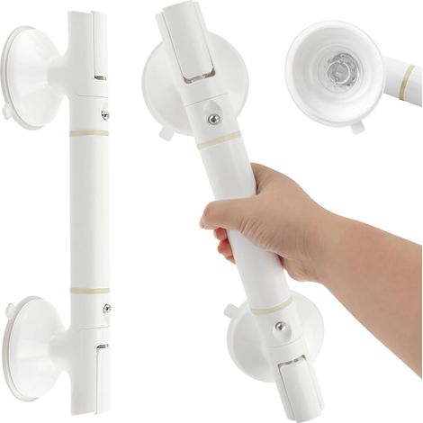 Asa de apoyo con ventosa de 35 cm - Barra de seguridad extraíble para el baño, ideal para personas mayores y personas con movilidad reducida. (1/4)