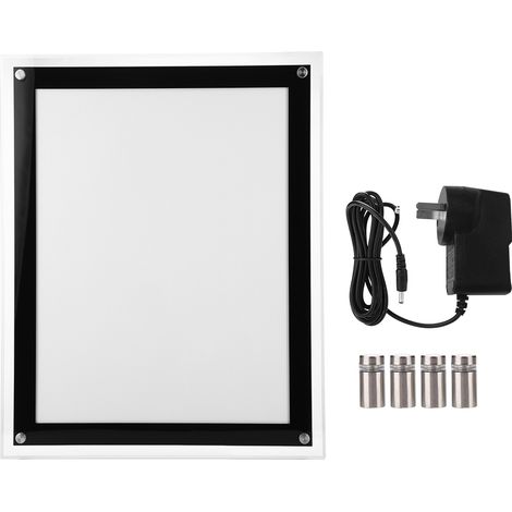 Cassetta luminosa a LED formato A3/A4 - Con pulsante per luce LED - 220V - Spina europea.