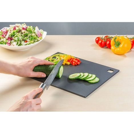 Planche à découper - Rosenstein & Söhne - 30 x 23,5 cm - Fibres de bois - Noir - Lave-vaisselle compatible (1/4)