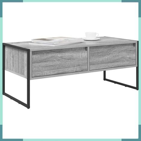 Table basse - 886447 - Gris sonoma - Bois d'ingénierie - 100 x 46 x 40 cm (1/5)