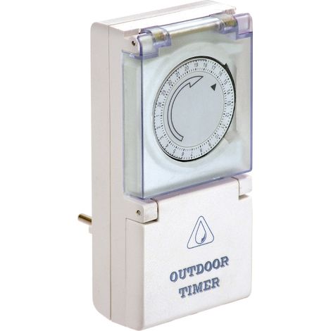 AS Schwabe 24031 Steckdosen-Zeitschaltuhr analog  Tagesprogramm  3500 W IP44