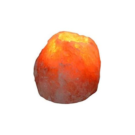 Bougeoir en cristal de sel d\'Himalaya - Orange - H 8 à 12 cm - Livraison gratuite (1/4)