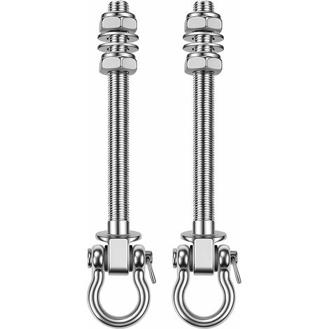 2 Pieces Crochet Plafond Capacité 680kg Ganchos de Techo Acier Inoxydable Anclaje Fixation a Visser pour Balancoire Hamac Chaise Suspendue et Sac de Boxe Interieur Exterieur (1/5)