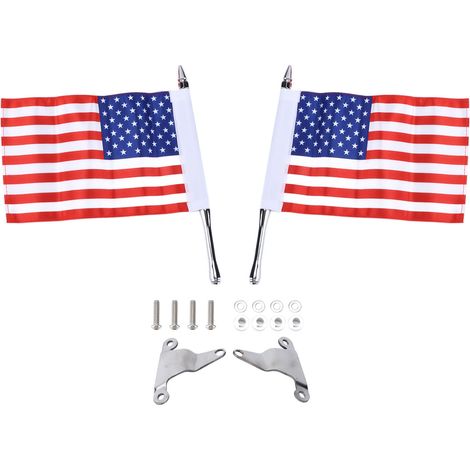 Support de mât pour drapeau de coffre, kit américain avec drapeau USA L&ampR, remplacement compatible Gold Wing Tour DCT 2018-2020 (1/5)